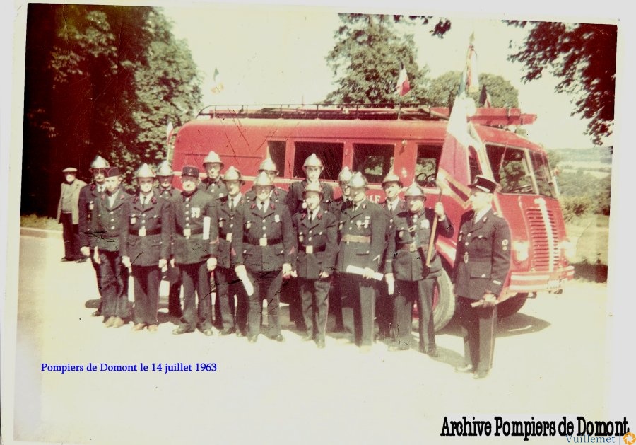 Pompiers de Domont le 14 juillet 1963