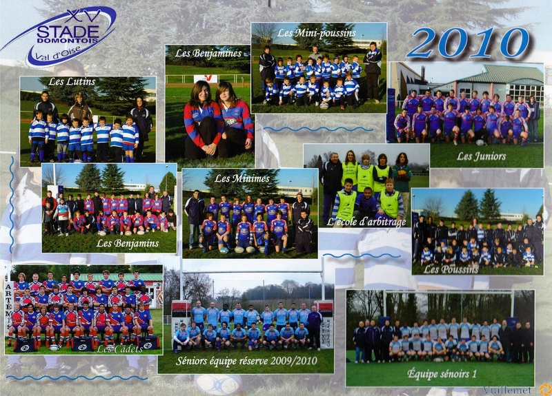 Histoire du Rugby de Domont Calandrier 2010