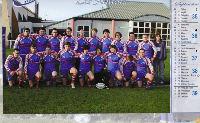 Histoire du Rugby de Domont Calandrier 2010