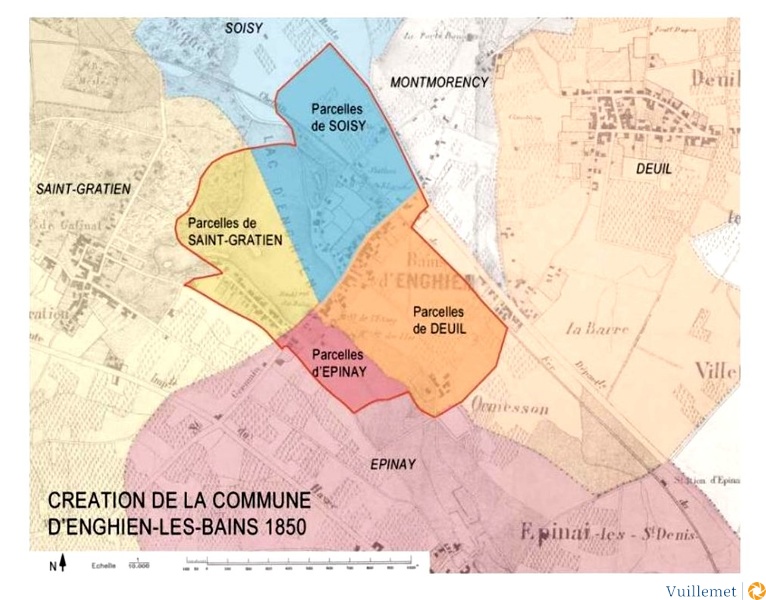 1850 création d'Enghein les bains 