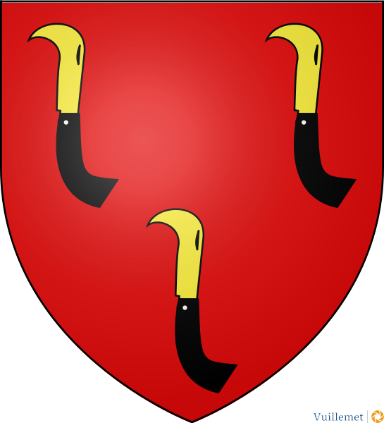 Les armes d'Herblay se blasonnent ainsi De gueules aux trois serpes de vigneron d'or emmanchées de sable
Source:Wikipedia
Herblay.png