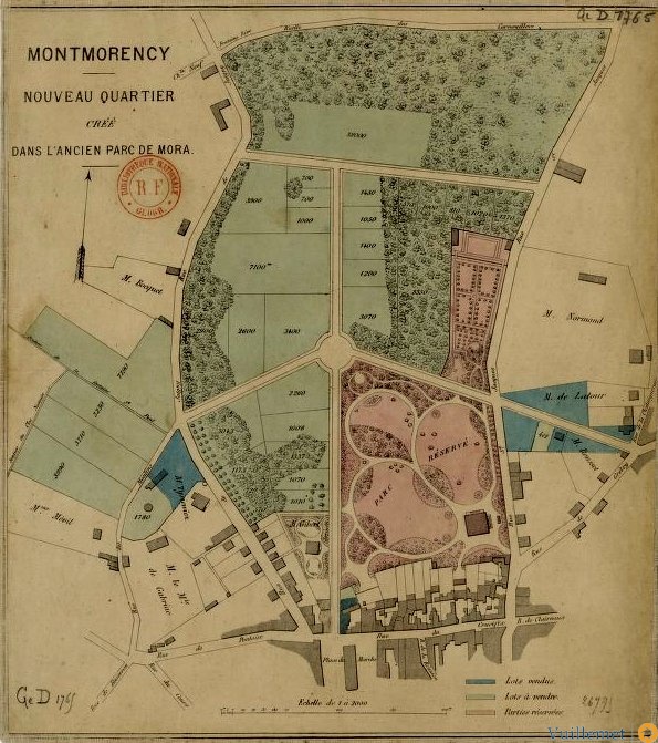  Montmorency. Nouveau quartier créé dans l'ancien parc de Mora